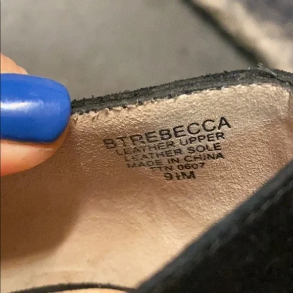 Boutique 9.5 black suede Mary Jane heel B Trebecca - Picture 7 of 7